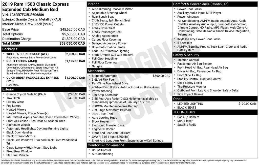 Used 2019 RAM 1500 Express w/ Wheel & Sound Group image 10