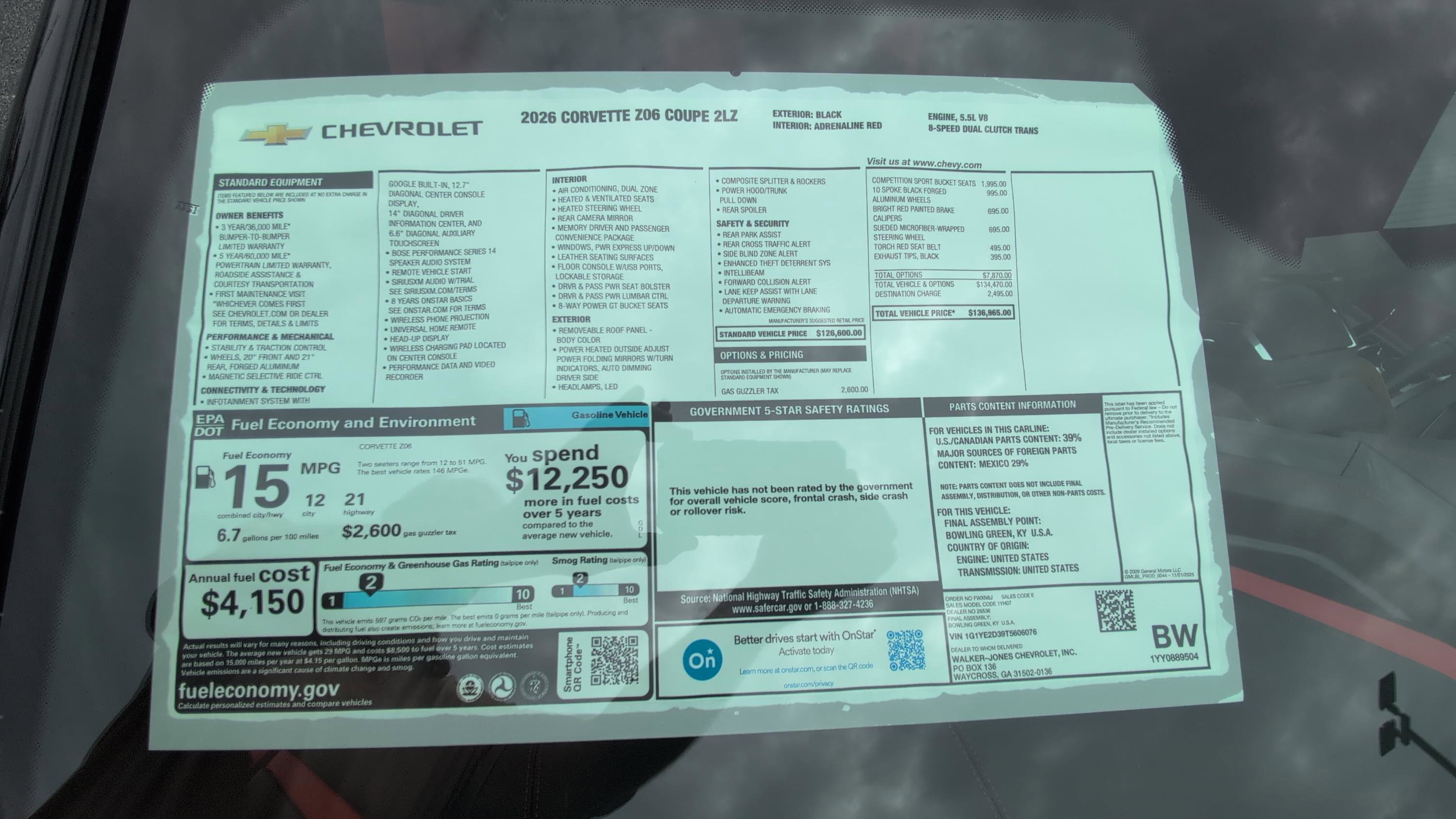 New 2026 Chevrolet Corvette Z06 RWD image 21