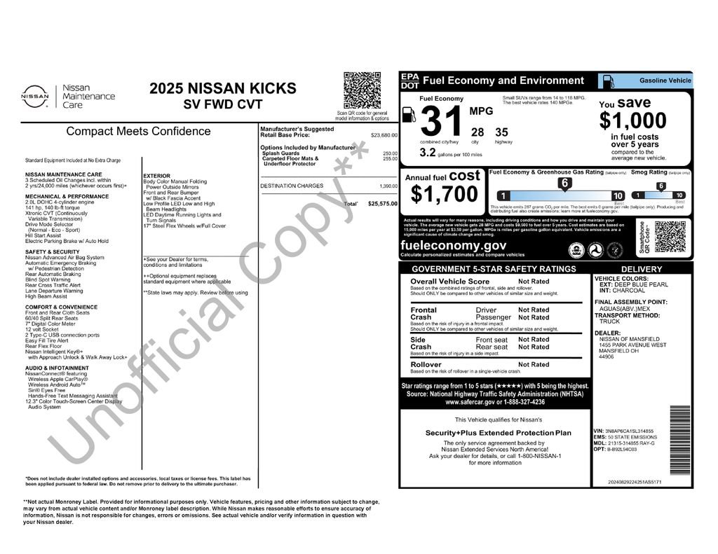 Certified 2025 Nissan Kicks SV FWD image 31