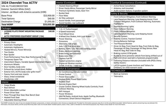 Used 2024 Chevrolet Trax ACTIV FWD image 32