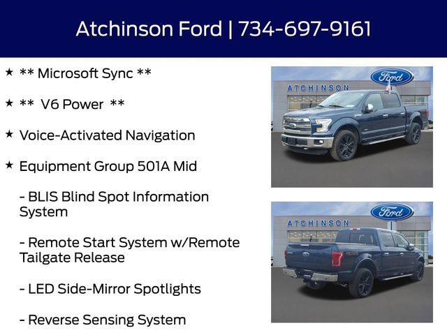 Used 2016 Ford F150 Lariat w/ Equipment Group 501A Mid image 8