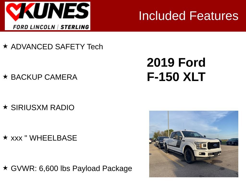 Used 2019 Ford F150 XLT w/ Equipment Group 302A Luxury AWD/4WD image 2