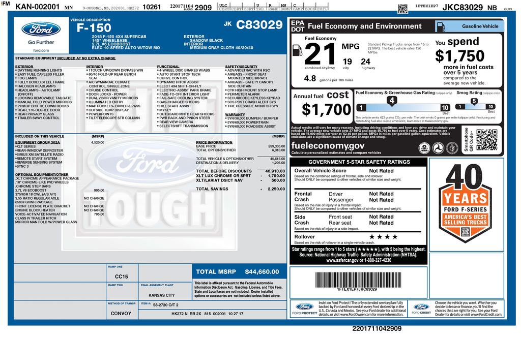 Used 2018 Ford F150 XLT w/ Equipment Group 302A Luxury AWD/4WD image 6