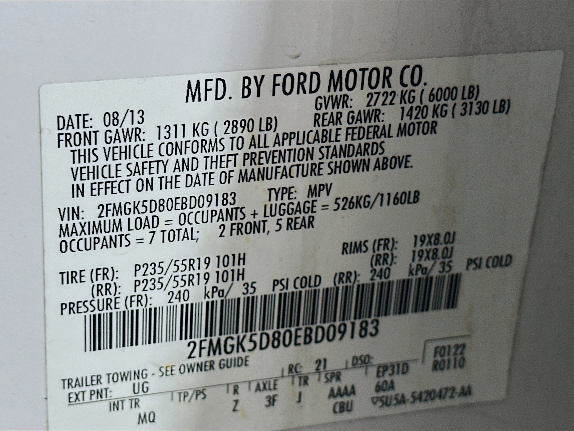 Used 2014 Ford Flex Limited w/ Class III Trailer Tow Package image 12