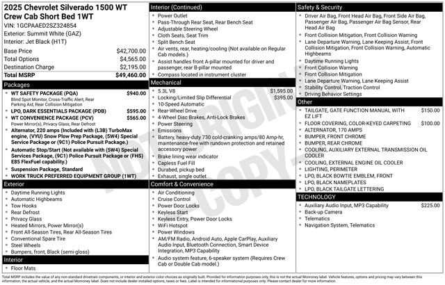 New 2025 Chevrolet Silverado 1500 W/T w/ WT Safety Package image 5