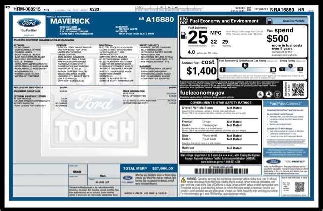 Used 2022 Ford Maverick XLT w/ Equipment Group 300A Standard AWD/4WD image 33