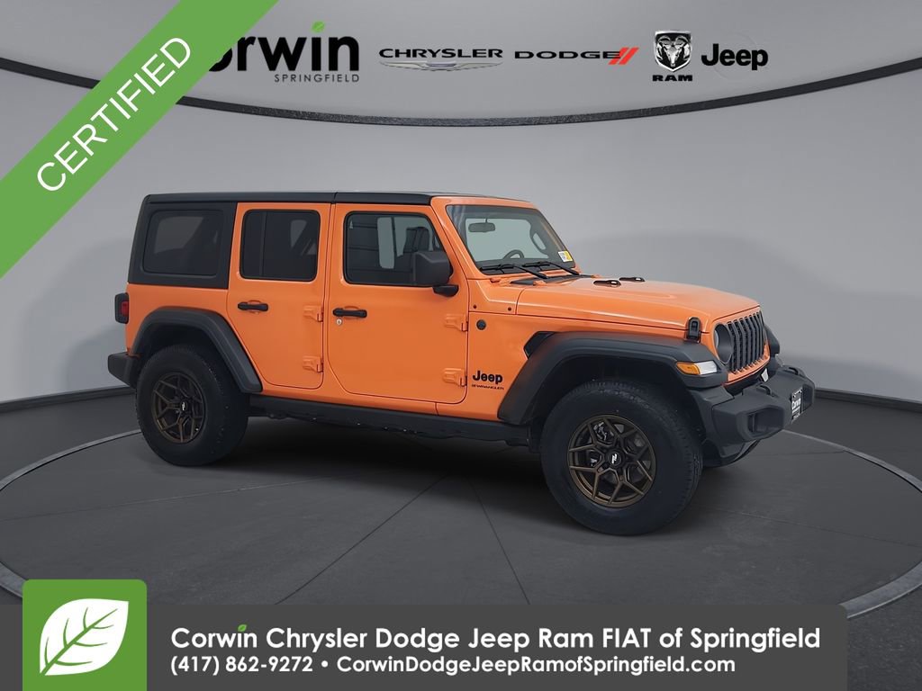 Certified 2025 Jeep Wrangler Unlimited Sport