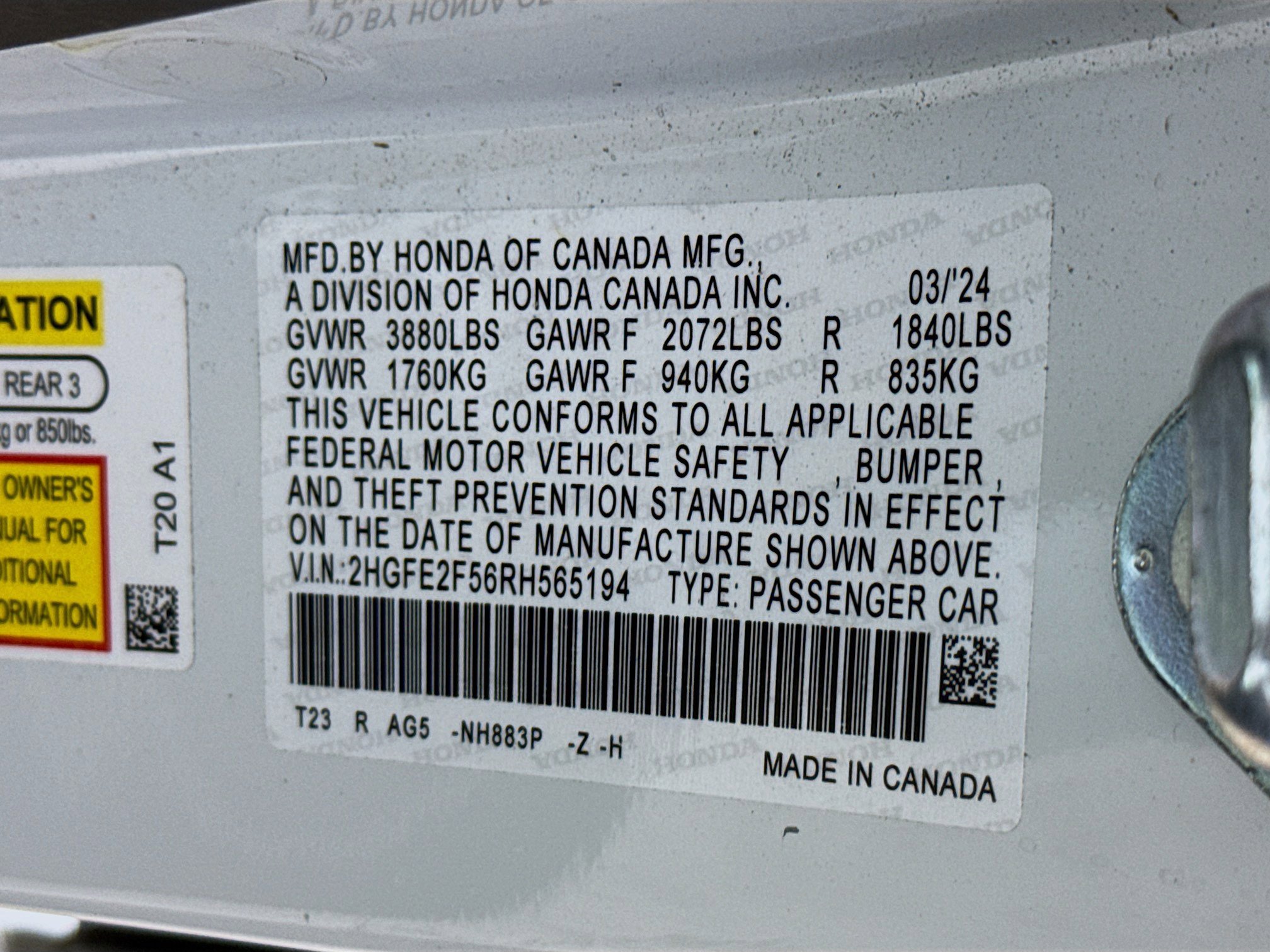 Used 2024 Honda Civic Sport image 36