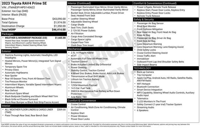 Used 2023 Toyota RAV4 SE w/ Weather & Moonroof Package AWD/4WD image 2