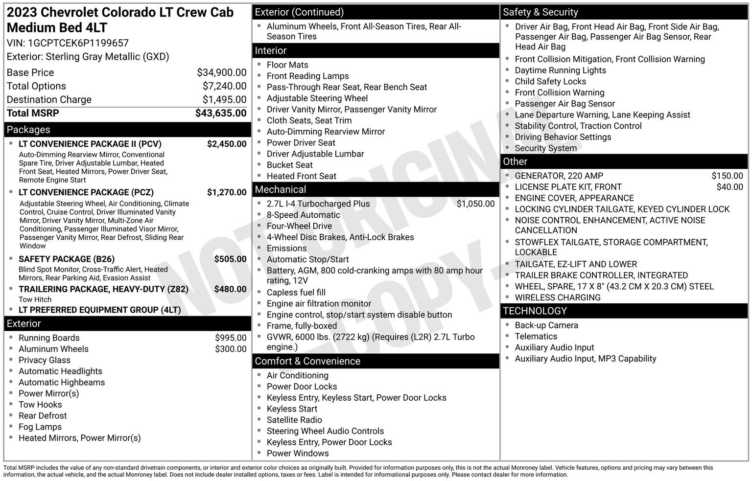 Used 2023 Chevrolet Colorado LT w/ LT Convenience Package II AWD/4WD image 34