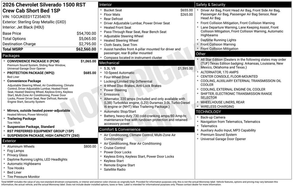 New 2026 Chevrolet Silverado 1500 RST w/ Convenience Package II AWD/4WD image 26