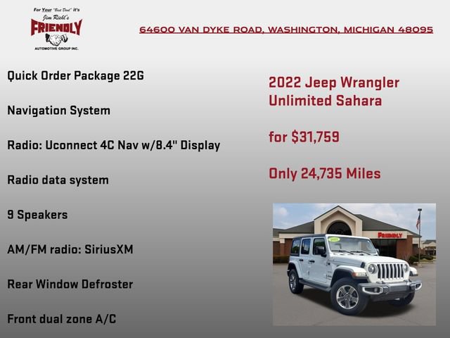 Used 2022 Jeep Wrangler Unlimited Sahara AWD/4WD image 5