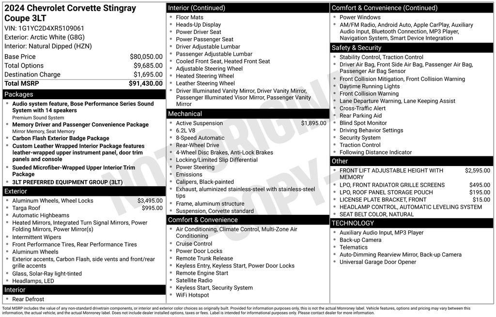 Certified 2024 Chevrolet Corvette Stingray Premium Cpe w/ 3LT image 26