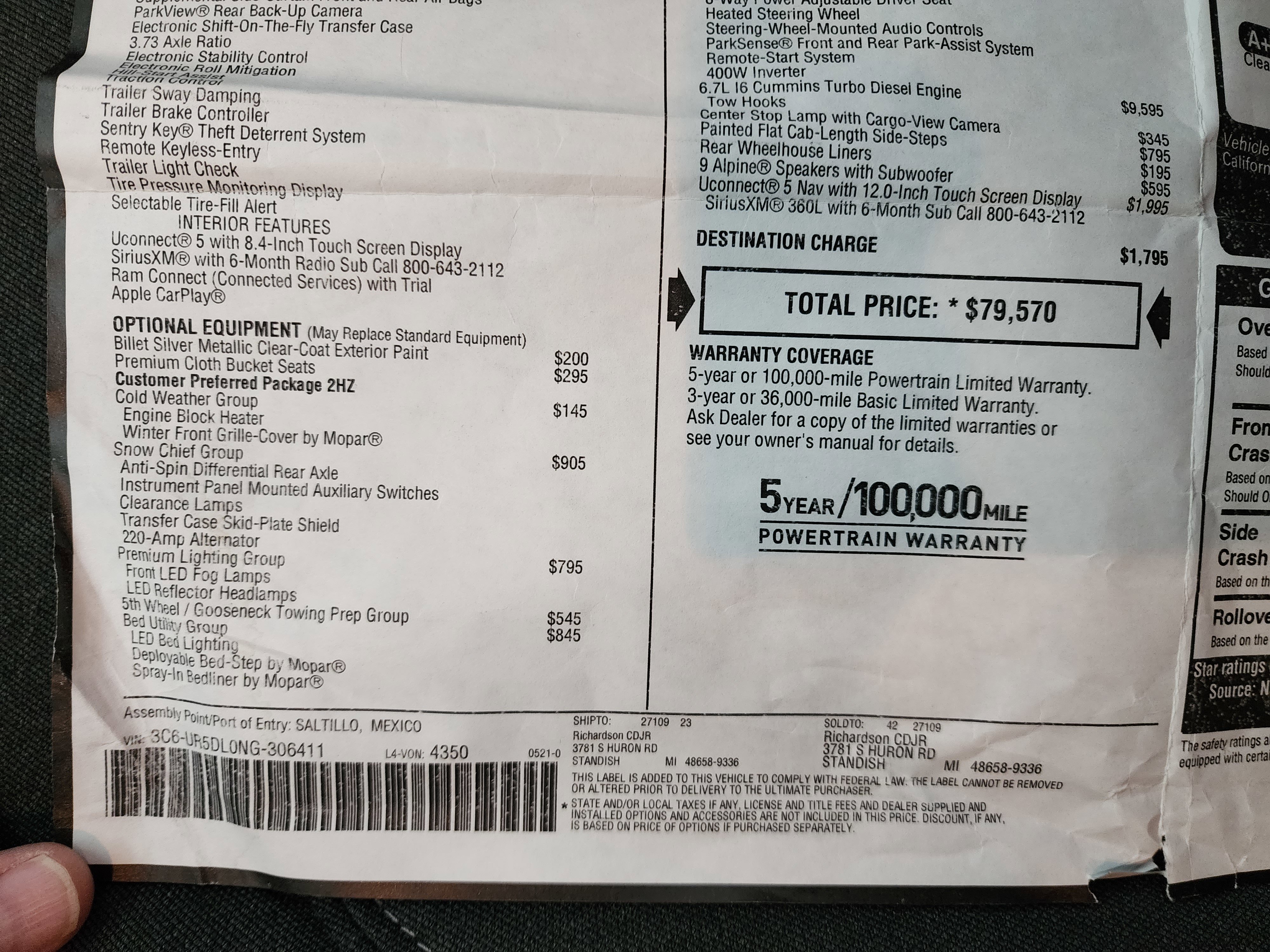 Used 2022 RAM 2500 Big Horn w/ Level C Equiment Group image 52