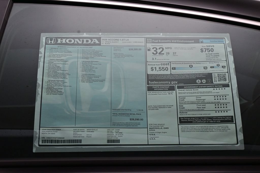New 2026 Honda Accord LX image 47