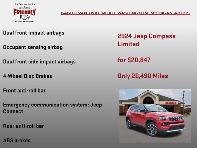 Used 2024 Jeep Compass Limited AWD/4WD image 15