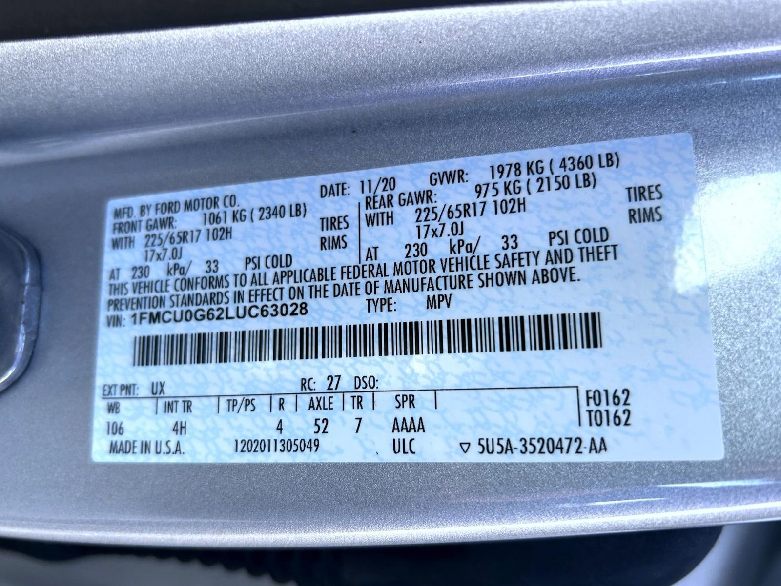 Used 2020 Ford Escape SE image 25