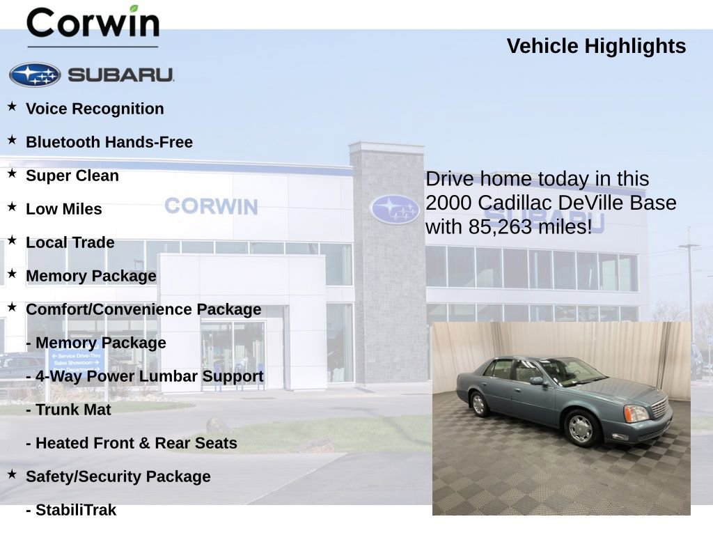 Used 2000 Cadillac De Ville w/ Comfort/Convenience Pkg image 6