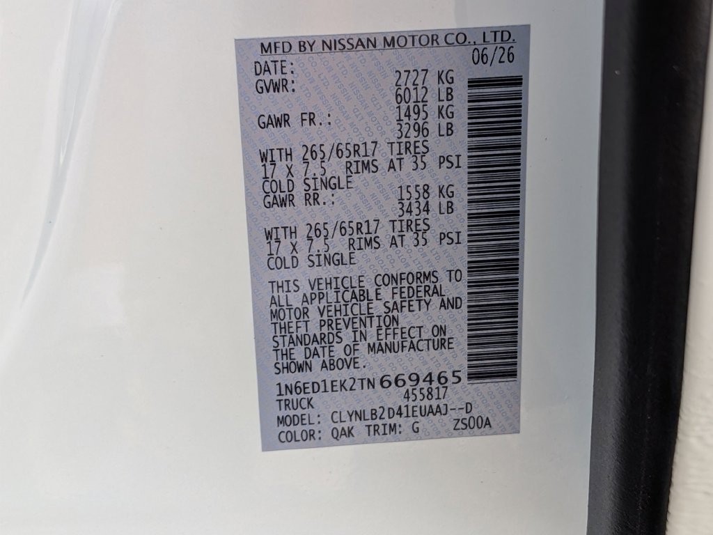 New 2026 Nissan Frontier SV w/ All-Weather Content Package AWD/4WD image 33