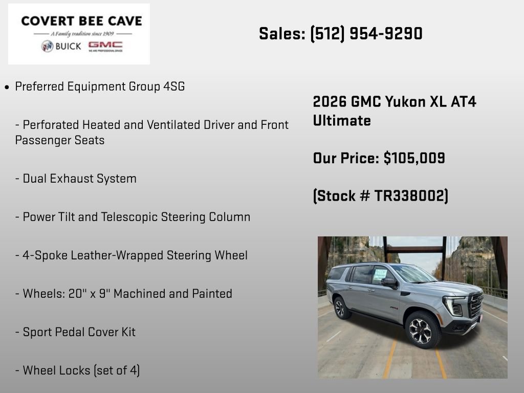 New 2026 GMC Yukon XL AT4 Ultimate AWD/4WD image 18