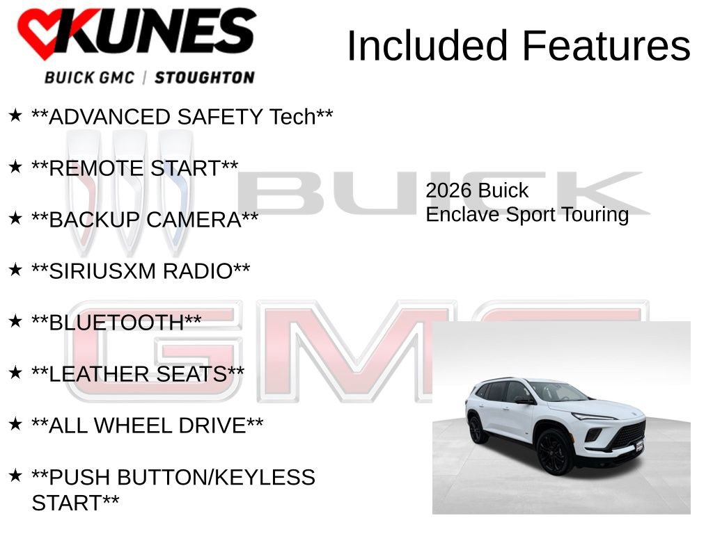 New 2026 Buick Enclave Sport Touring w/ Power Package image 2