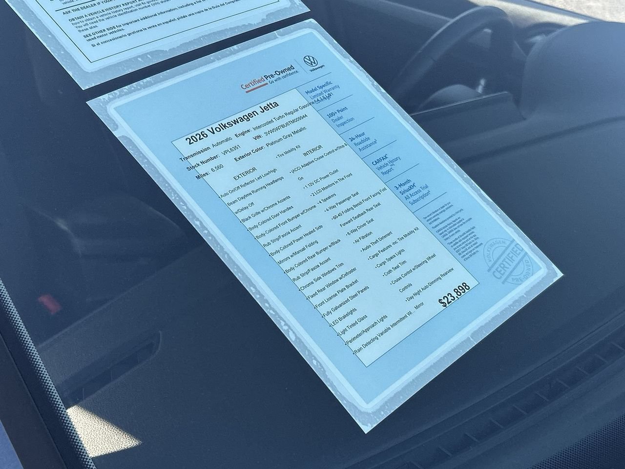 Certified 2026 Volkswagen Jetta S FWD image 6