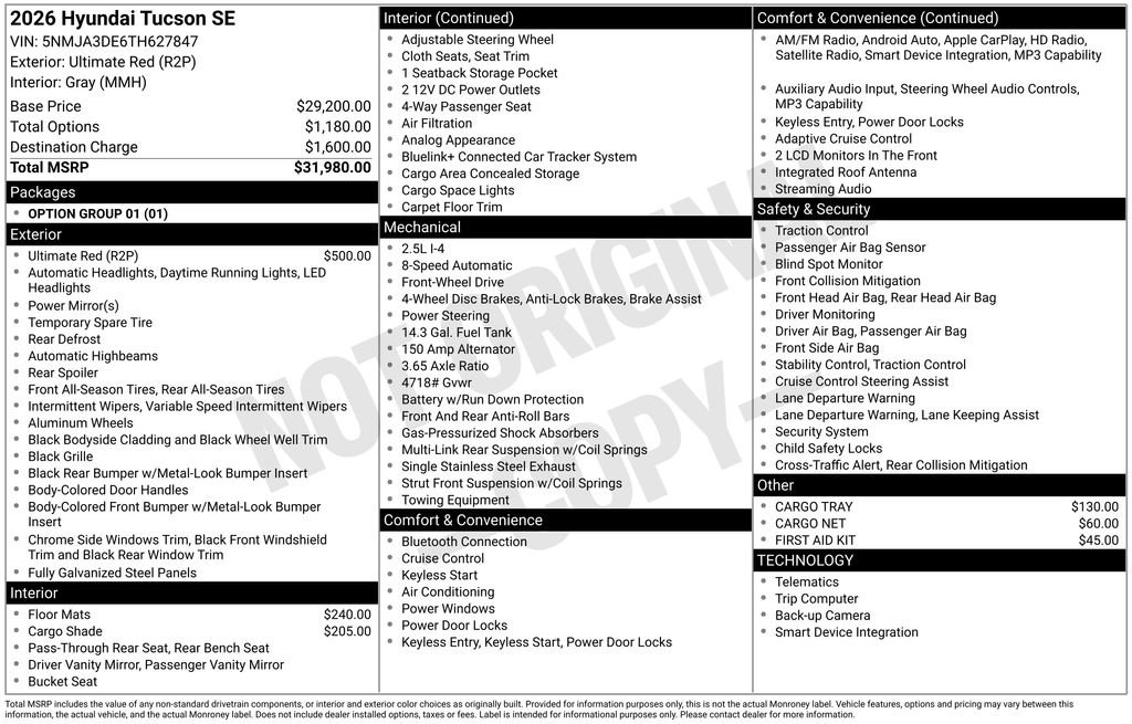 New 2026 Hyundai Tucson SE image 28