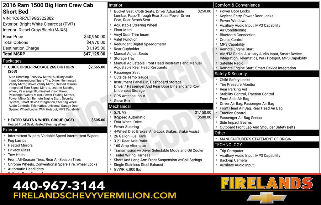 Used 2016 RAM 1500 Big Horn image 2