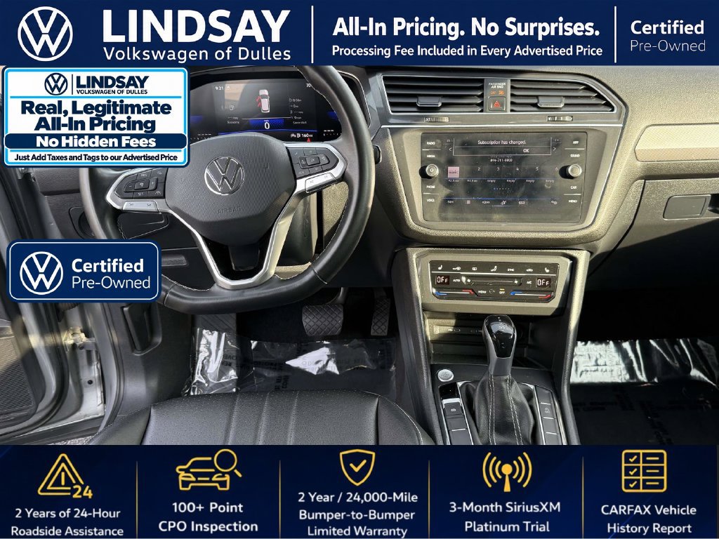 Certified 2023 Volkswagen Tiguan SE w/ Panoramic Sunroof Package AWD/4WD image 11