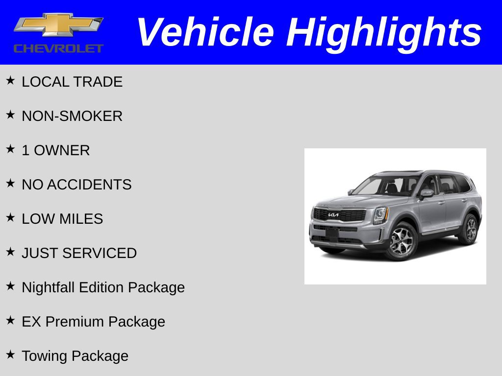 Used 2022 Kia Telluride EX w/ EX Premium Package AWD/4WD image 2