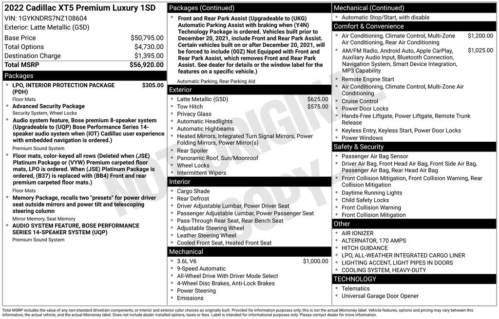 Used 2022 Cadillac XT5 Premium Luxury image 9