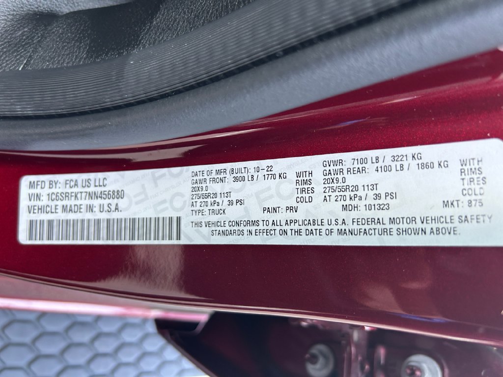 Certified 2022 RAM 1500 Limited w/ Body Color Bumper Group AWD/4WD image 32
