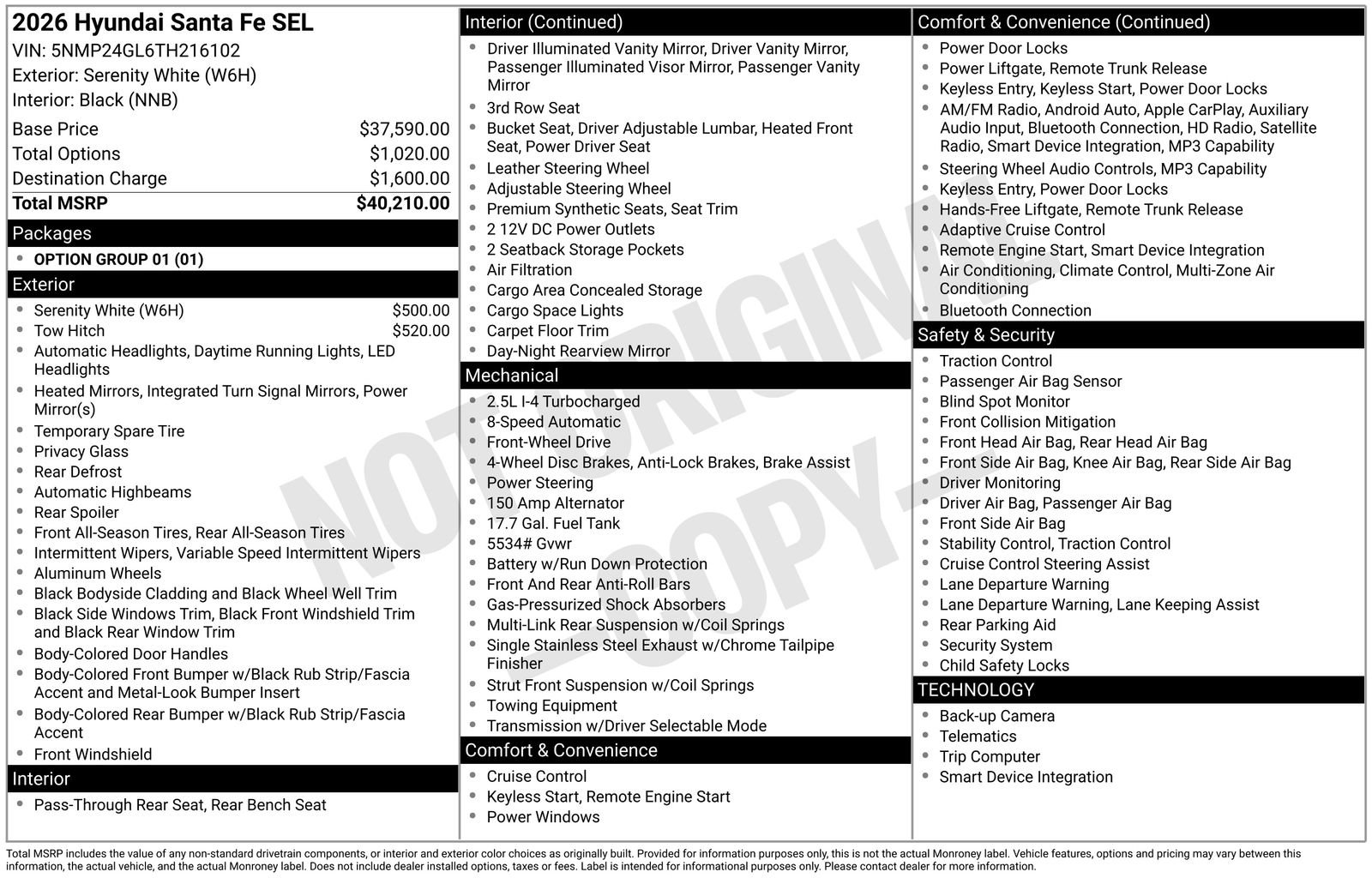 New 2026 Hyundai Santa Fe SEL FWD image 20