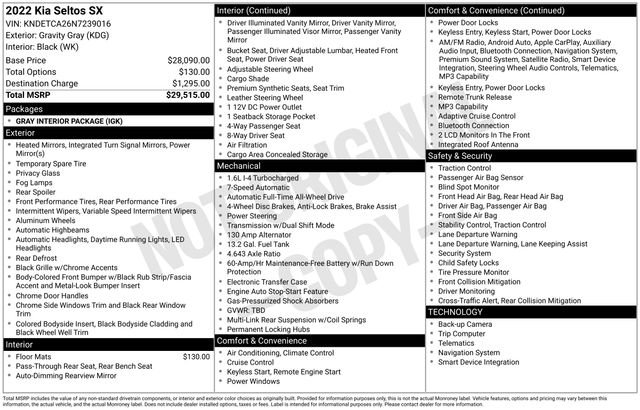 Used 2022 Kia Seltos SX image 8