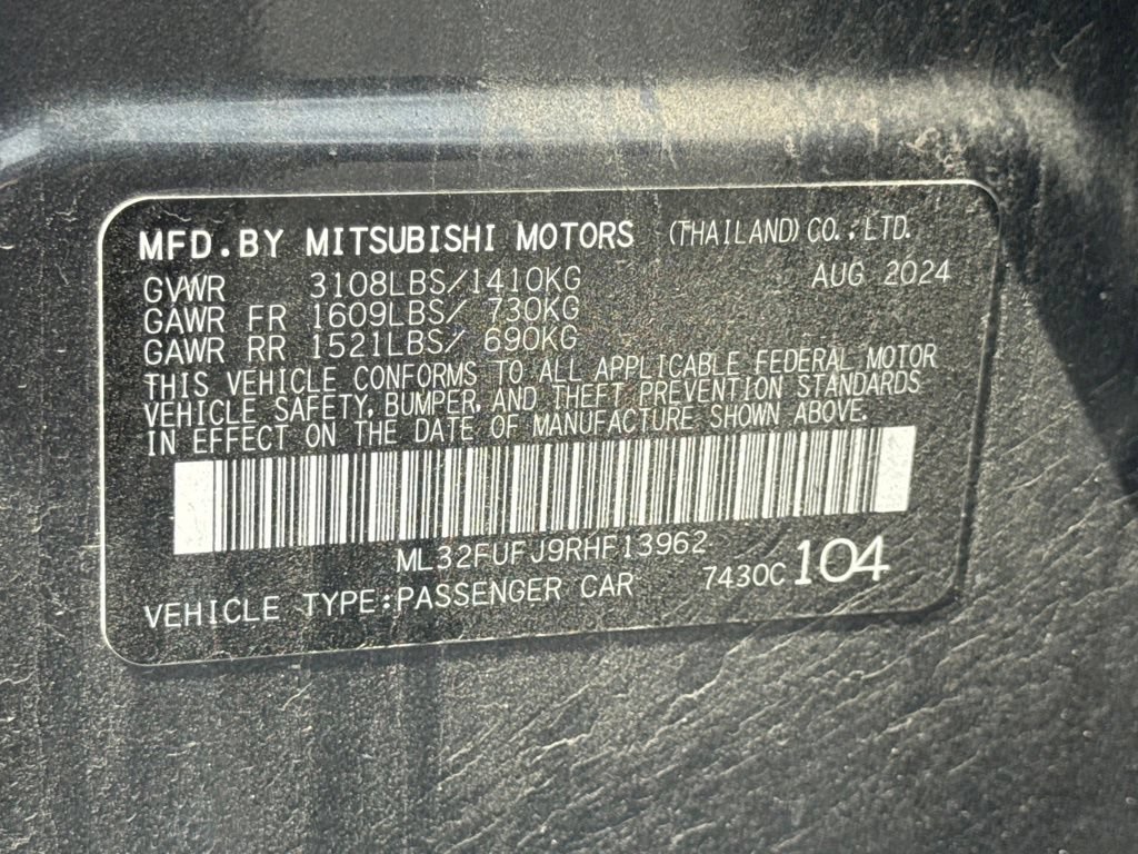 Used 2024 Mitsubishi Mirage G4 Black Edition FWD image 14