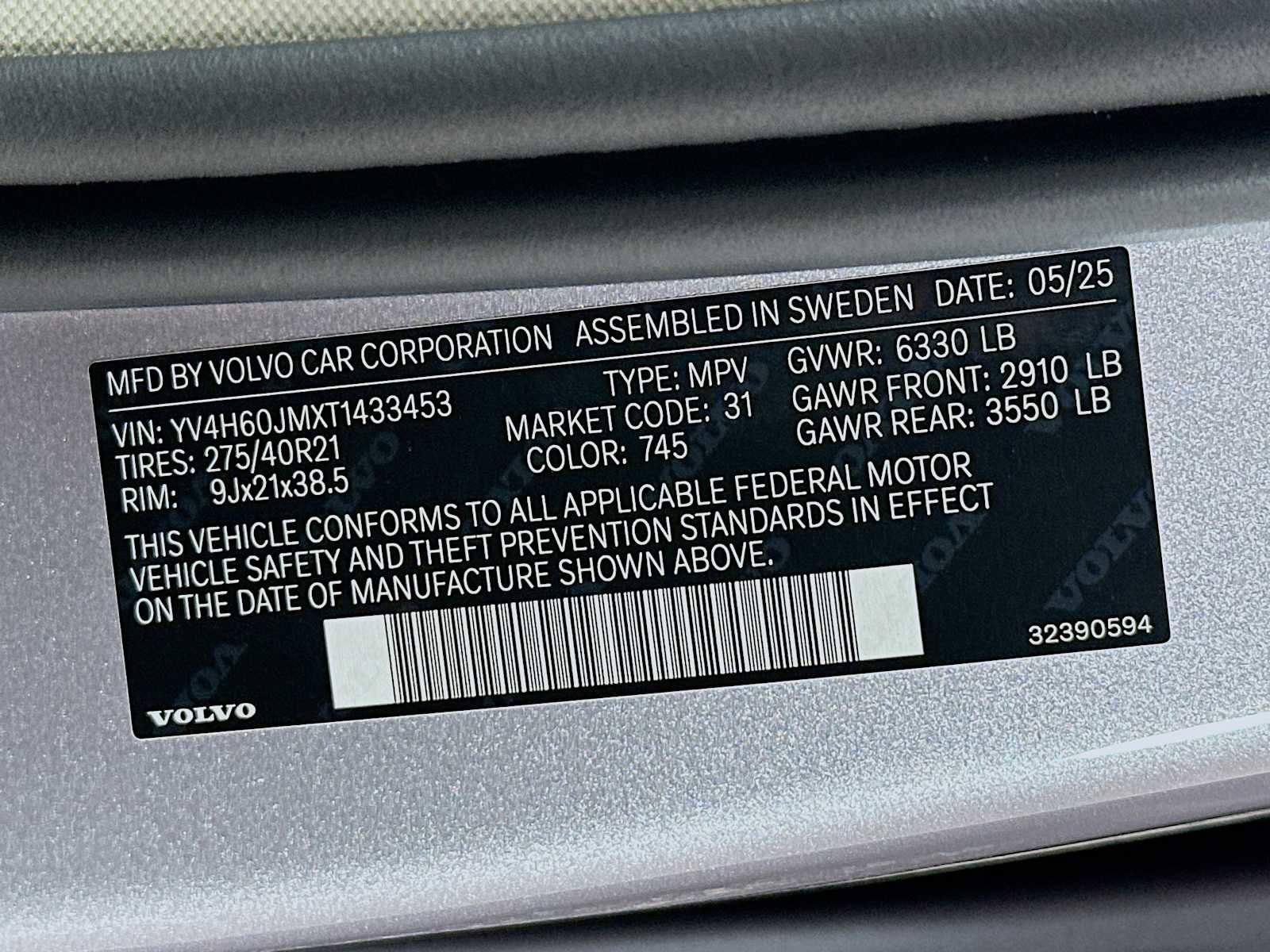 New 2026 Volvo XC90 T8 Ultra w/ Protection Package image 32