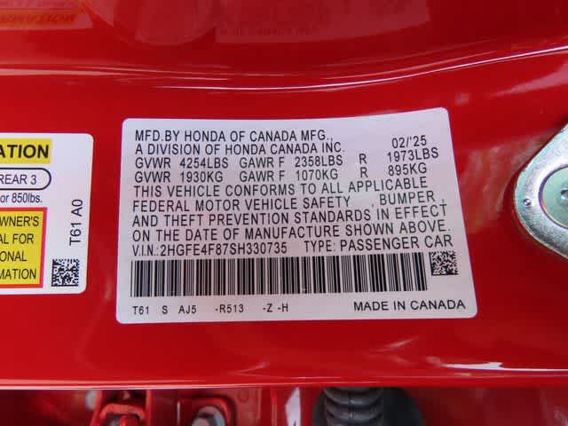 Certified 2025 Honda Civic Sport Touring image 30