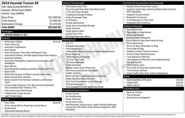 Used 2024 Hyundai Tucson SE image 10