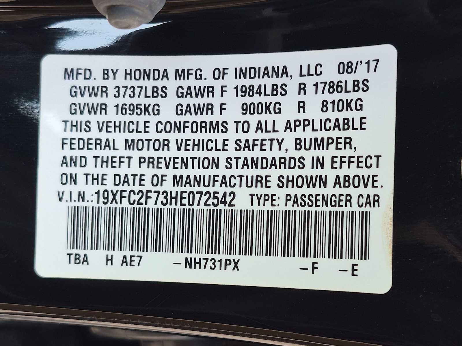 Certified 2017 Honda Civic EX image 33