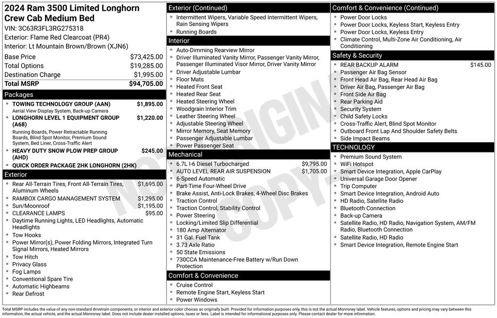 Certified 2024 RAM 3500 Limited w/ Towing Technology Group AWD/4WD image 40