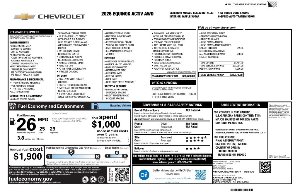 New 2026 Chevrolet Equinox ACTIV w/ Safety and Technology Package AWD/4WD image 4
