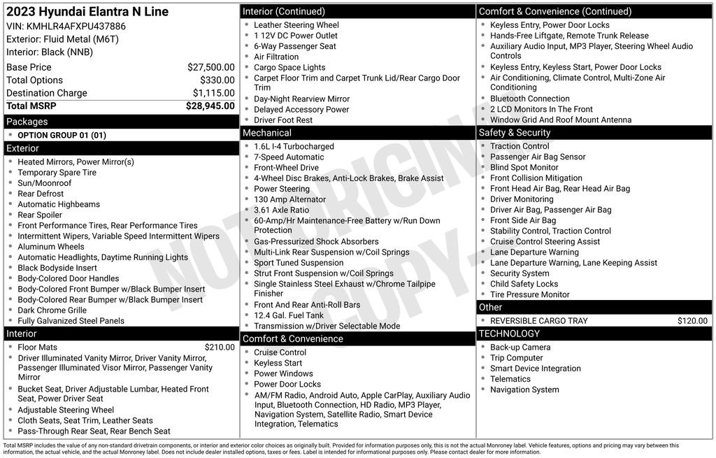 Used 2023 Hyundai Elantra N Line image 41