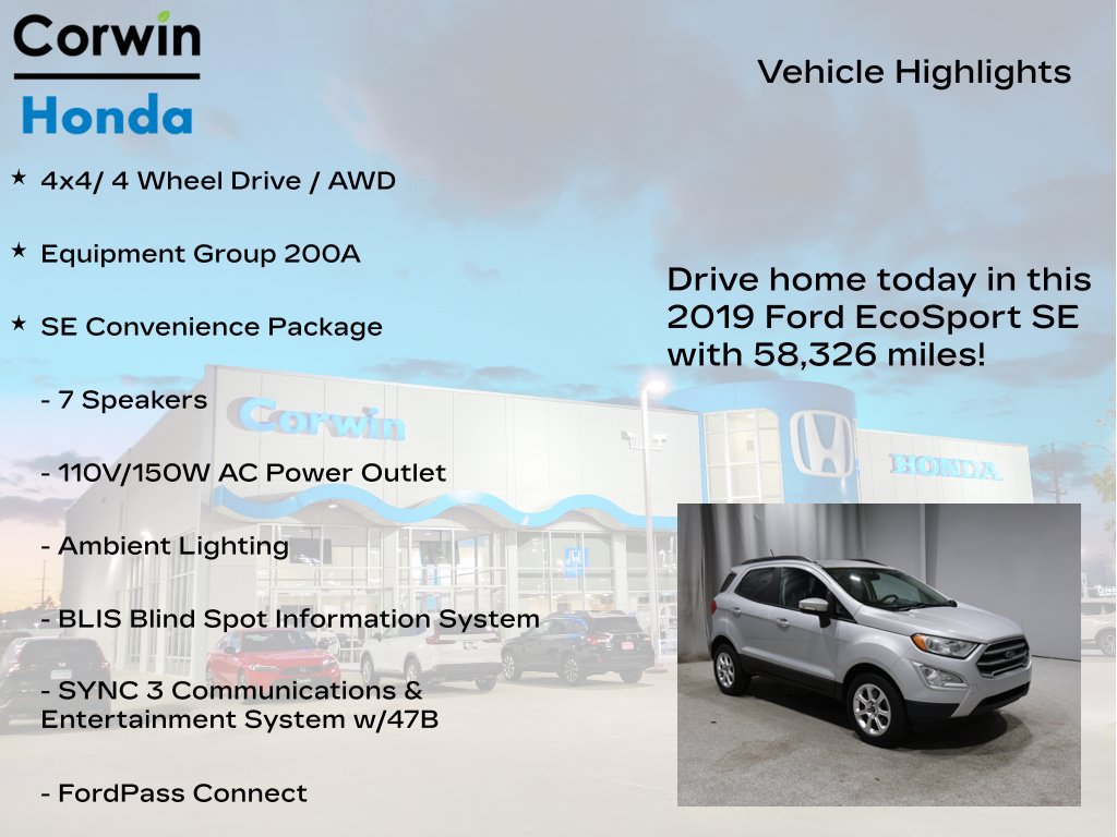 Used 2019 Ford EcoSport SE w/ SE Convenience Package AWD/4WD image 6
