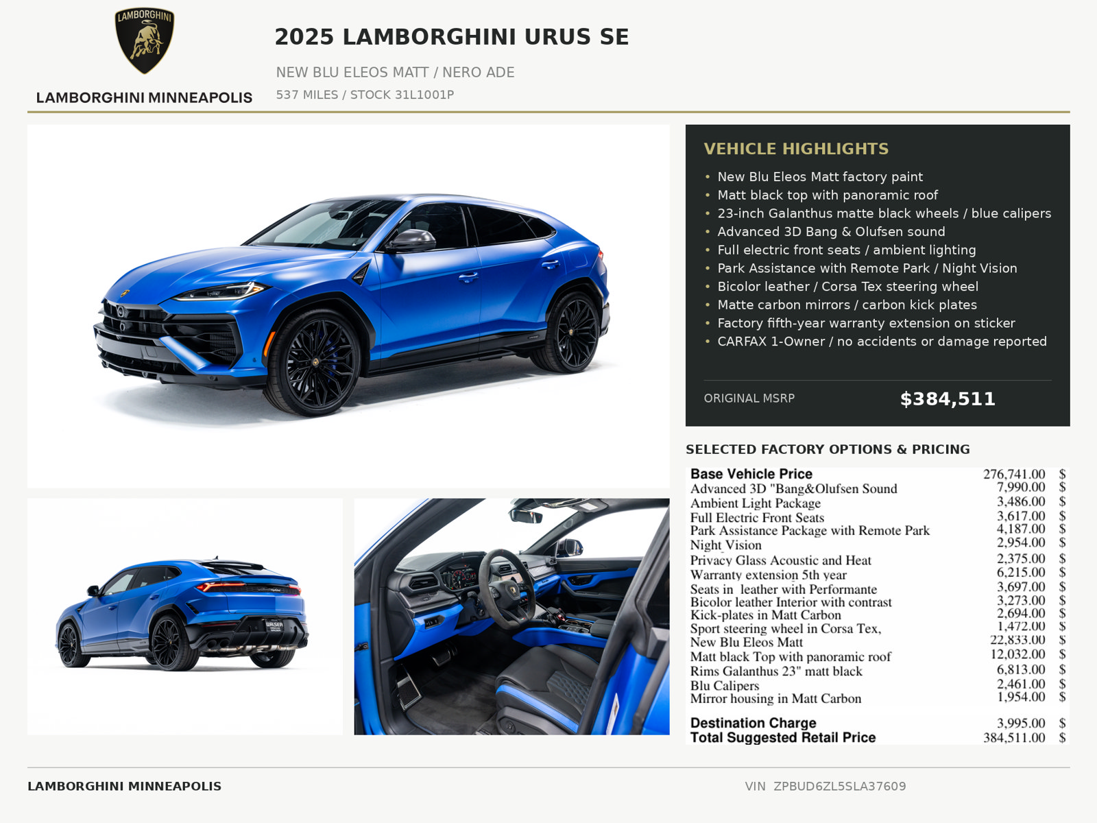 Used 2025 Lamborghini Urus SE AWD/4WD image 2