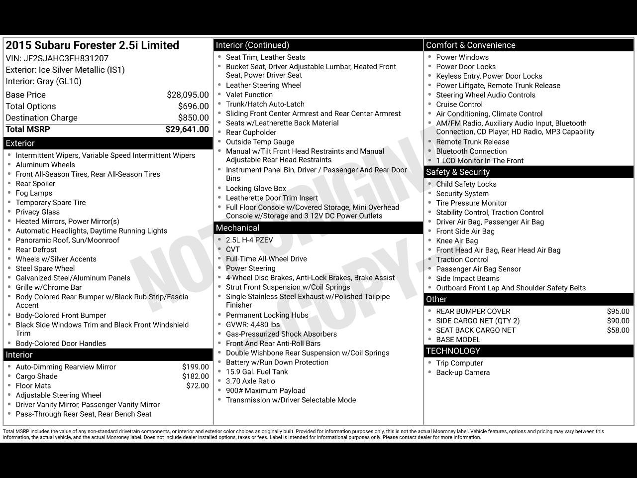 Used 2015 Subaru Forester 2.5i Limited image 3