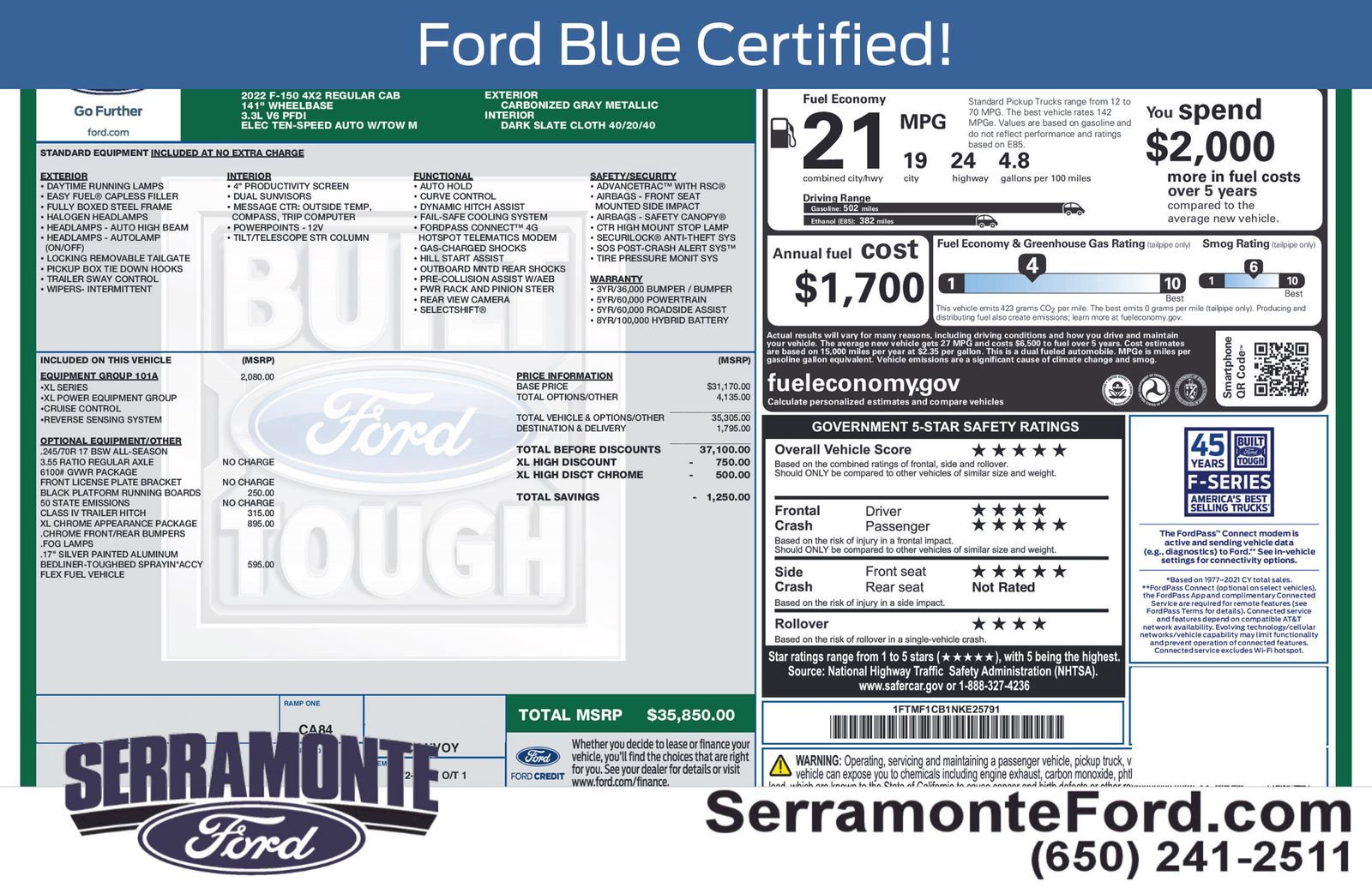 Used 2022 Ford F150 XL w/ Equipment Group 101A High image 12