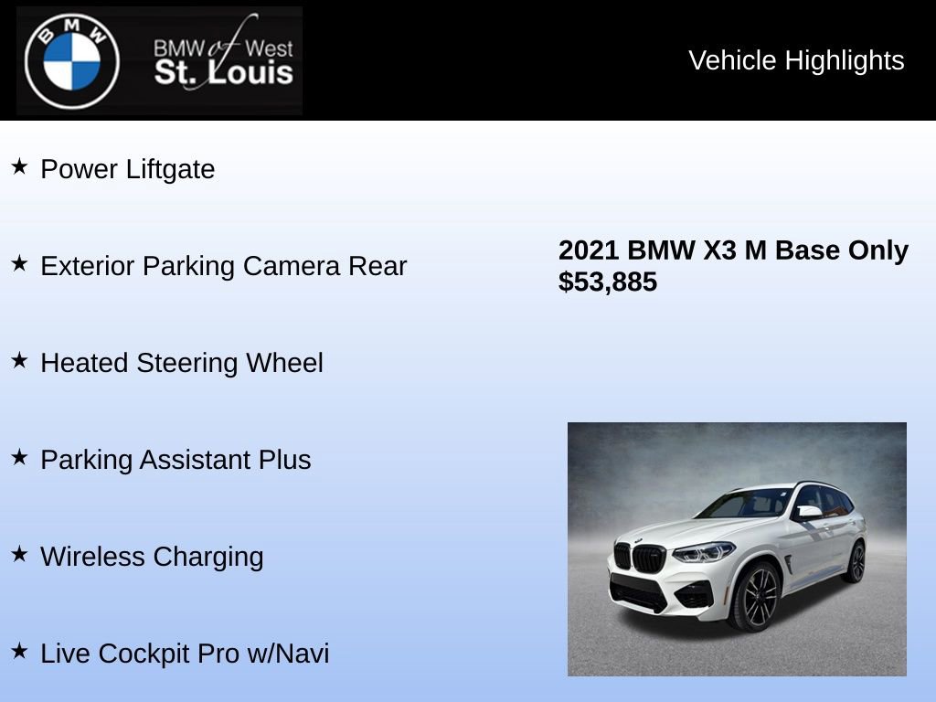 Used 2021 BMW X3 M w/ Executive Package AWD/4WD image 16
