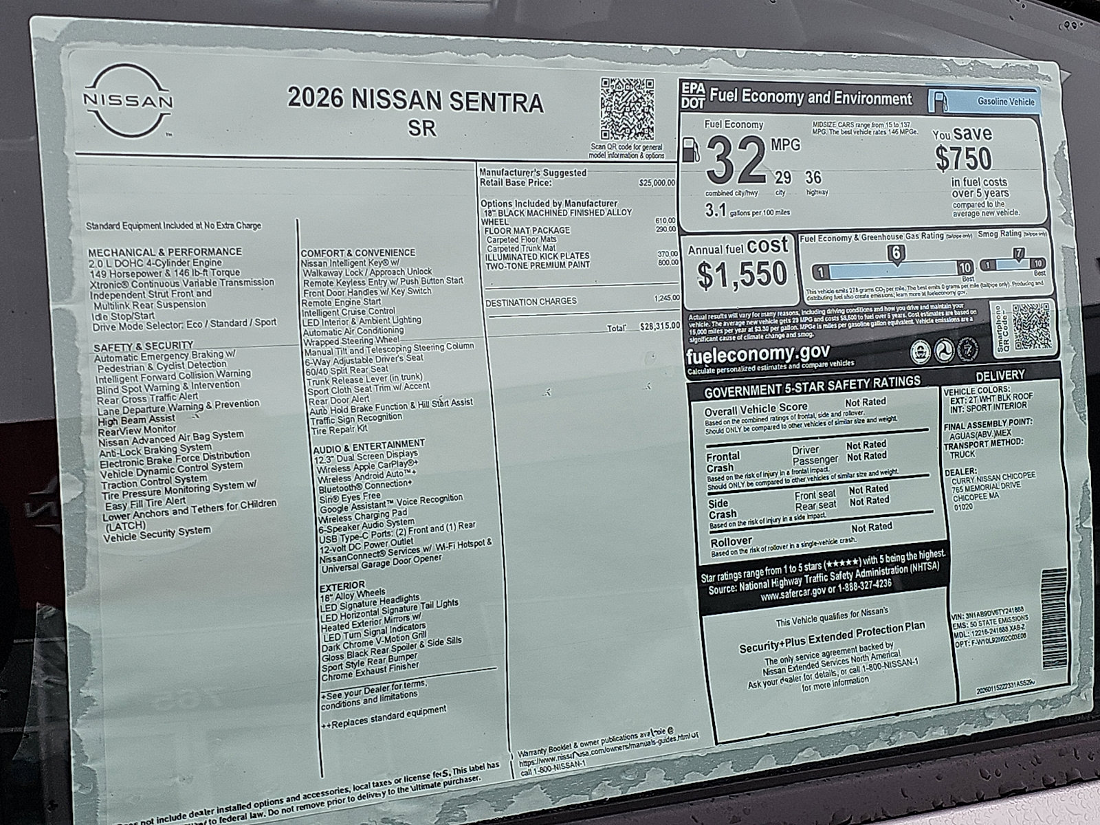 New 2026 Nissan Sentra SR w/ Floor Mat Package image 19