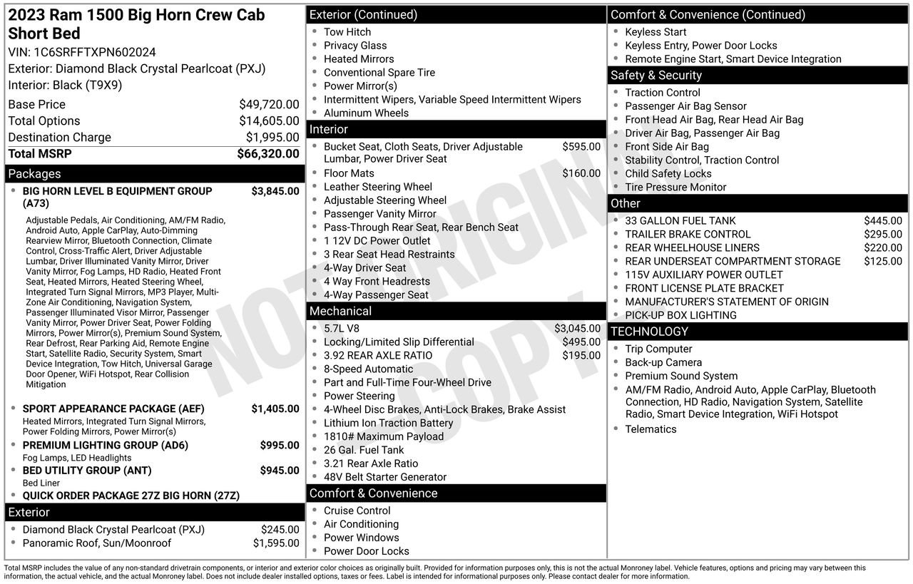 Used 2023 RAM 1500 Big Horn image 38