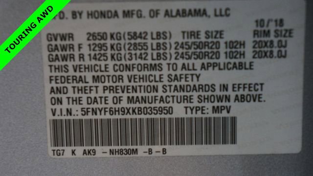 Used 2019 Honda Pilot Touring image 97